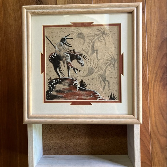 'Watchman' Navajo Indian Handmade Sandpainting Box - Picture 3 of 12